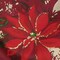 The Ribbon People Metallic Burgundy Red Poinsettia Printed Wired Craft Ribbon 4" x 20 Yards